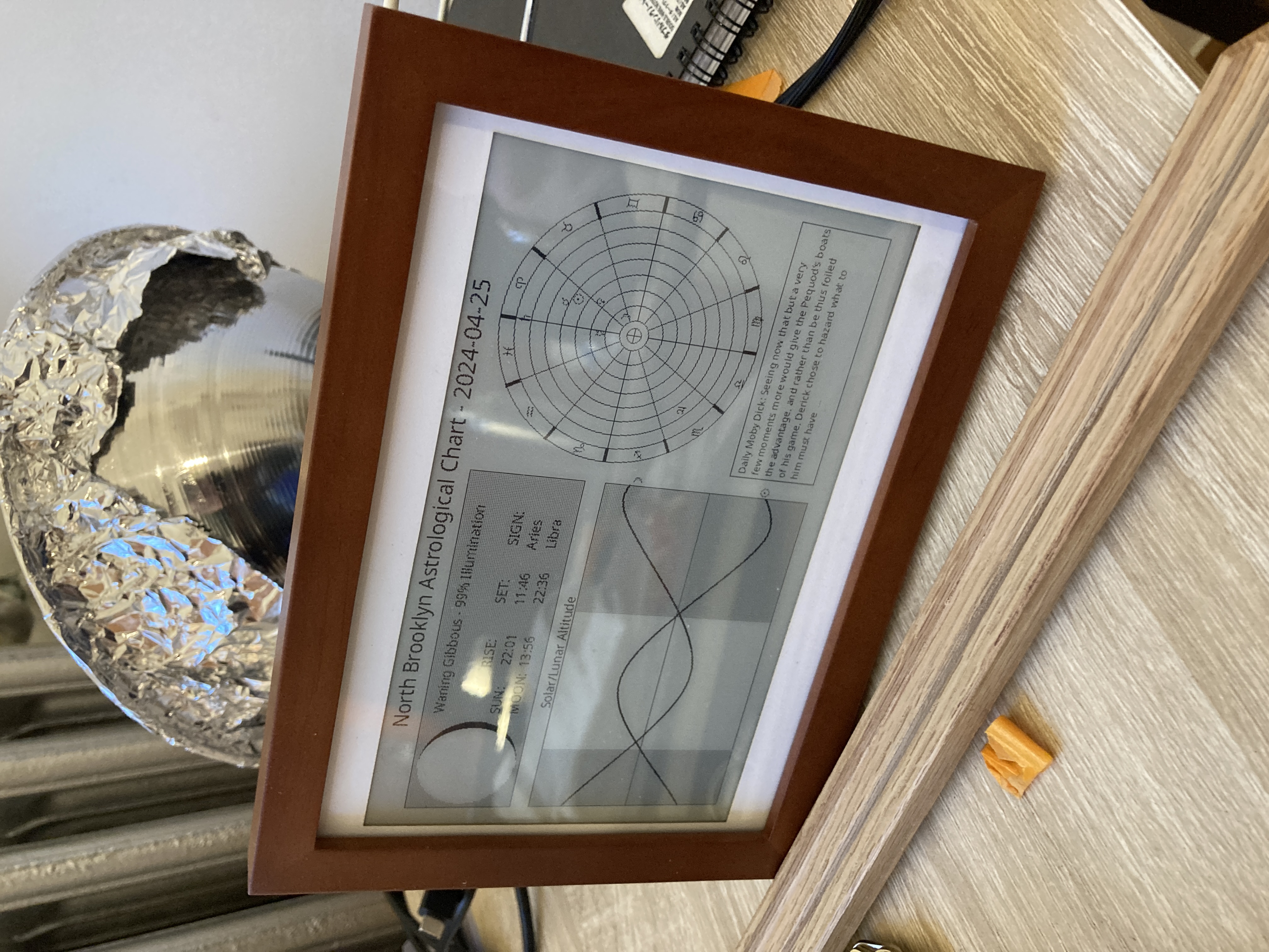 Final E-Ink Astrological Display